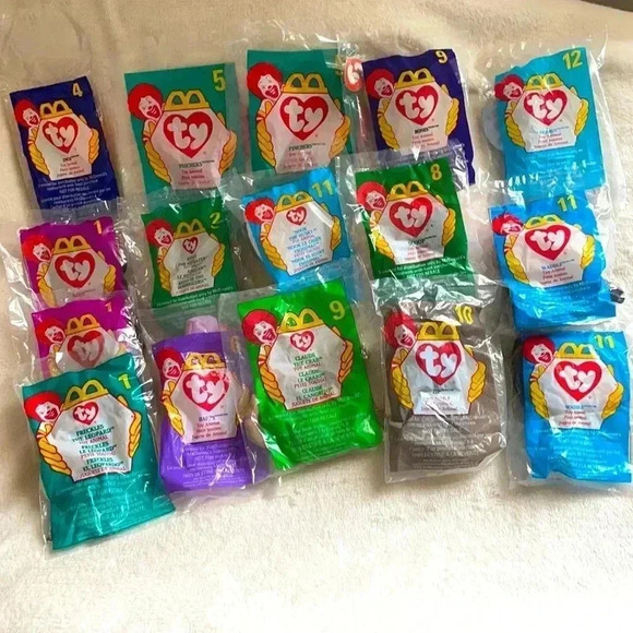RARE 1998 TY Beanie Babies from McDonald’s with Errors 16 Piece Lot - Picture 1 of 5